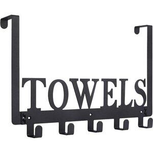 Over The Door Hooks Towel Holder for Bathroom Door Mount Towel Rack Cupboard Met